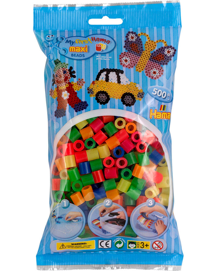 HAMA Maxi perler 500 stk mix 51 - 8472