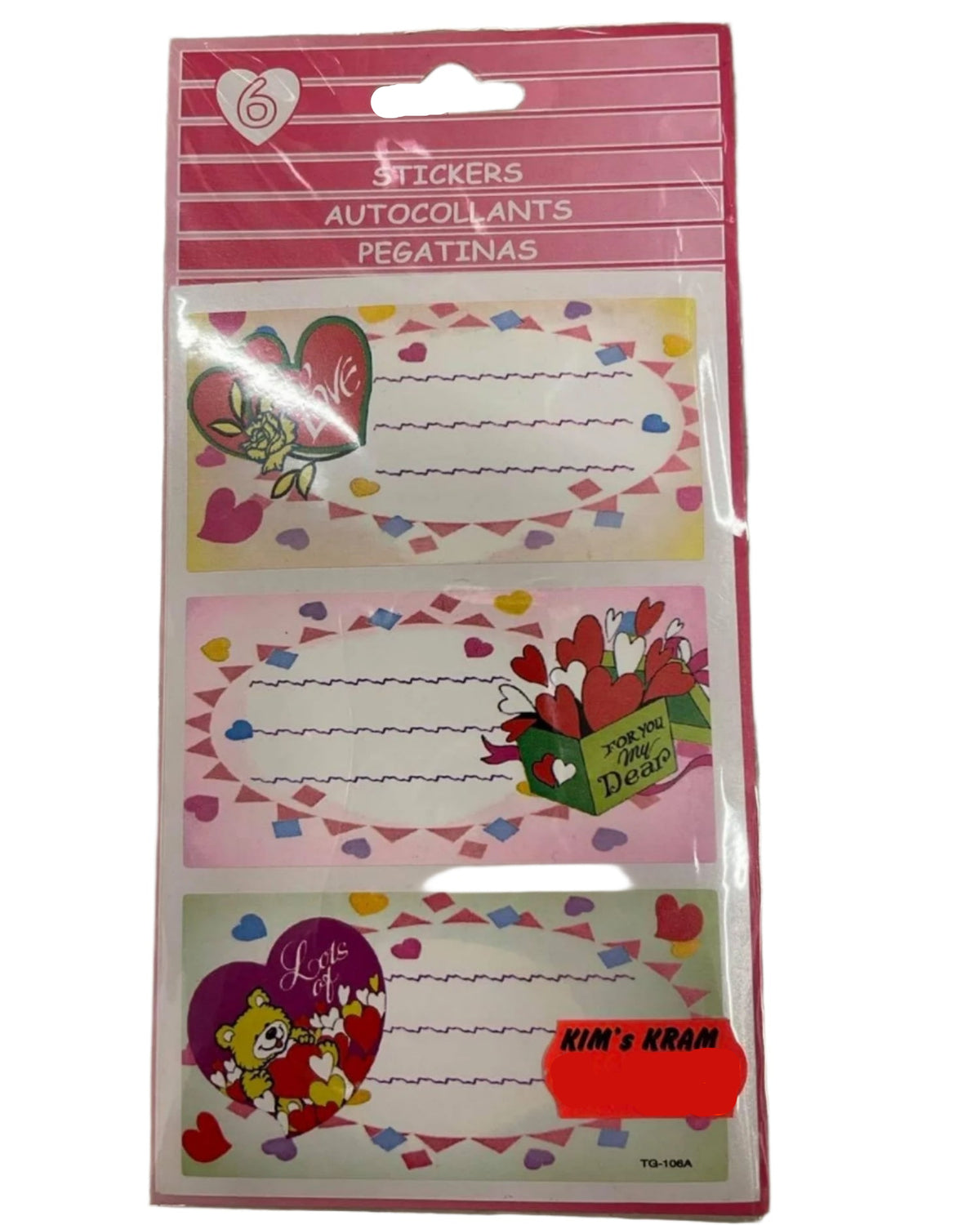 Til og fra stickers 6 stk