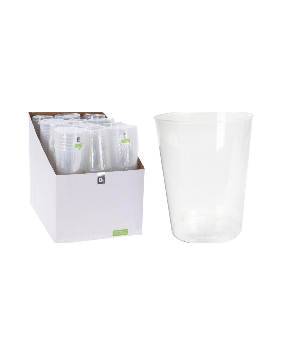 Glas 500ml i ekstra kraftigt plast 6 stk
