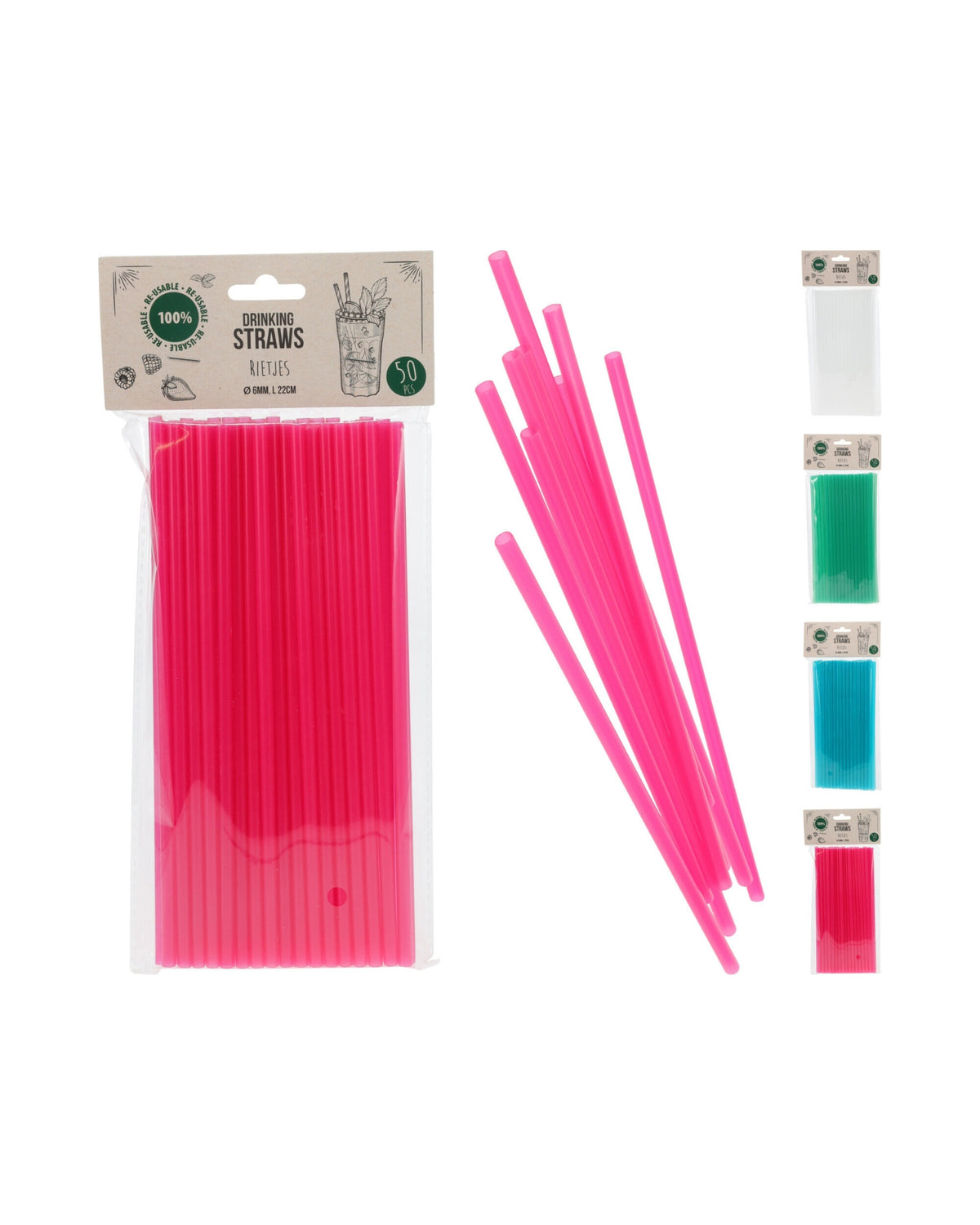 Straws 50 pcs - reusable