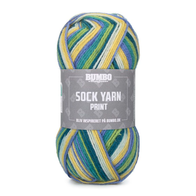 Bumbo Strømpegarn Print fv.192 - Forårsblomst 50g.