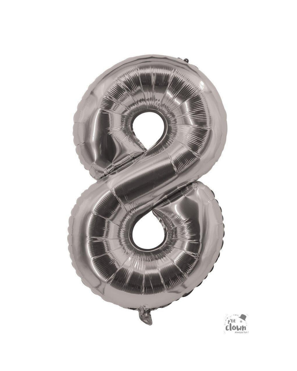 Folieballon 8 - 30cm - alu sølv