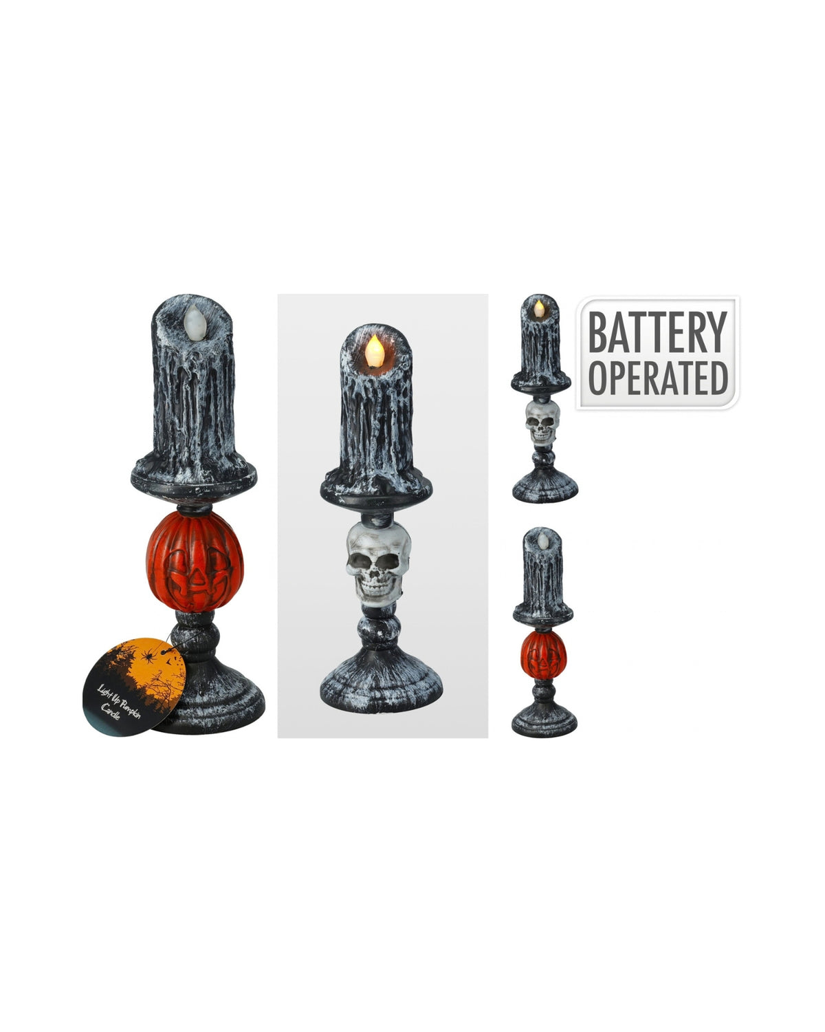 Halloween LED-lys med græskar eller kranium