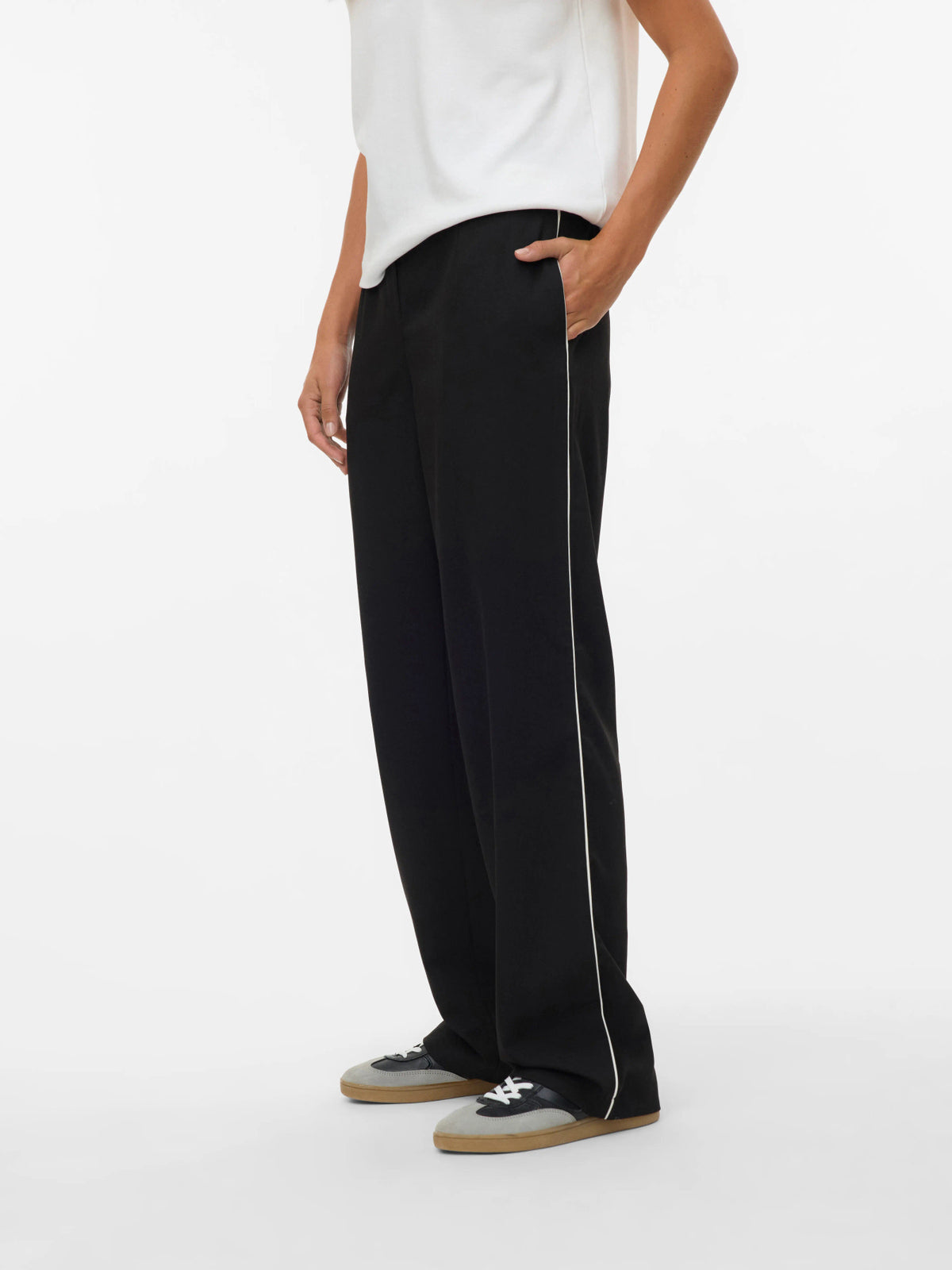 Vero Moda Black CLOUD DANCER PIPING Bukser - 10336080