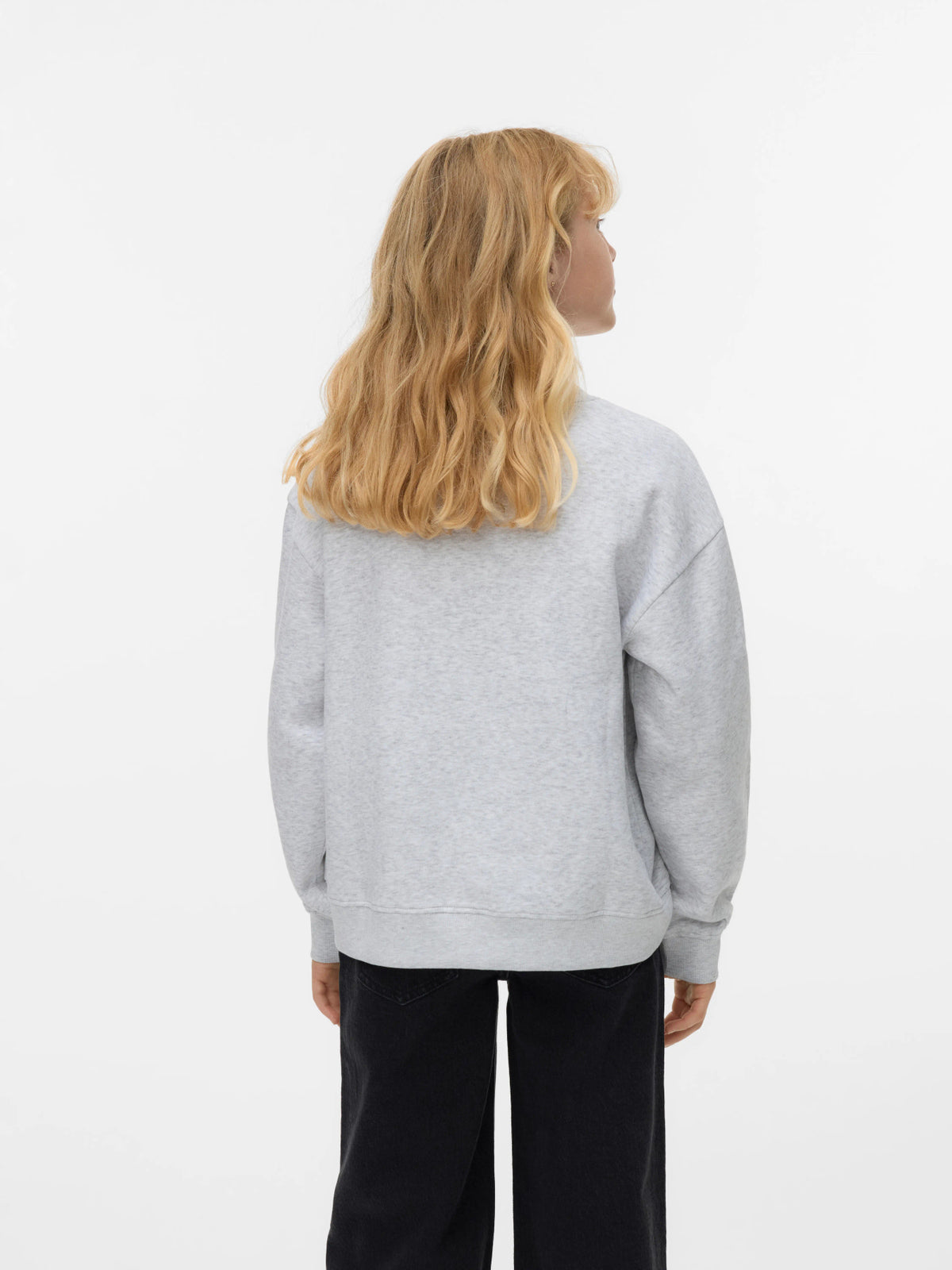 Vero Moda Light Grey Melange LOVE Sweatshirt - 10340549