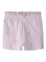 Lavender Fog White Florals Shorts fra Name it - 13228158