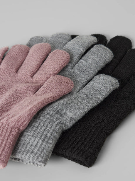 Name it Black GREY WOODROSE Gloves - 13233646