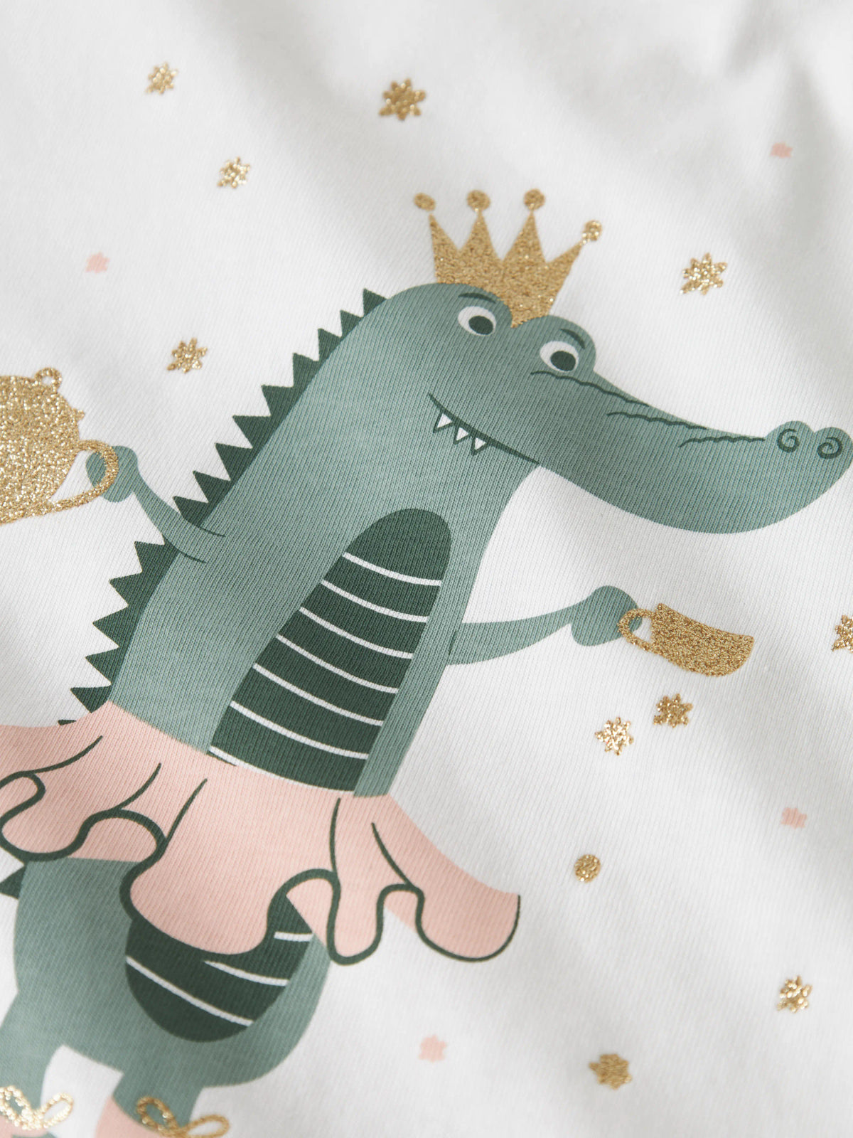 Bright White Dino Princess Bluse fra Name it - 13234705