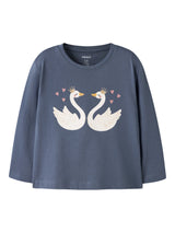 Vintage Indigo Swan Princess Bluse fra Name it - 13234705