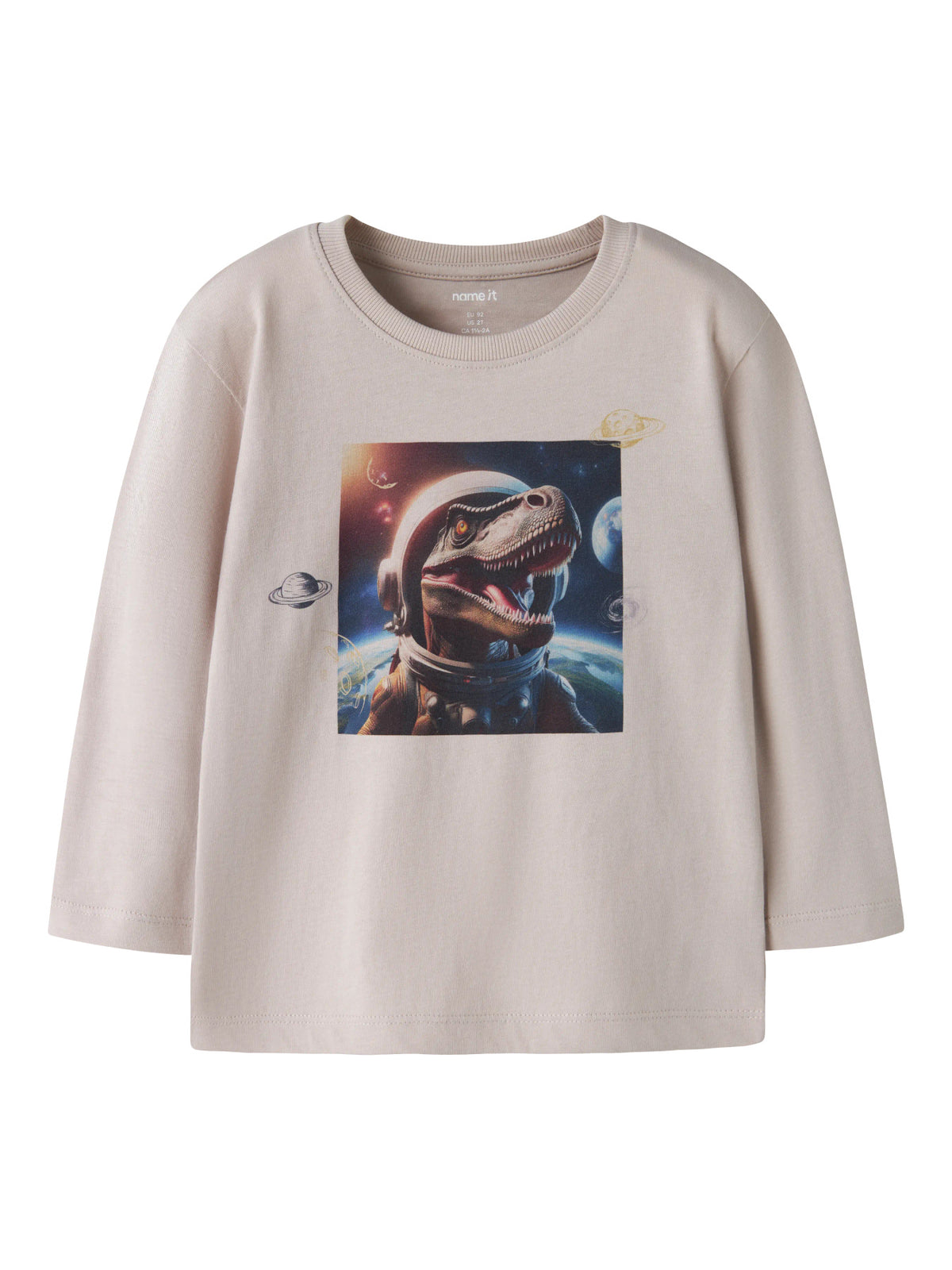 Chateau gray/gray space dino Name it - Langærmet T-shirt - 13238400