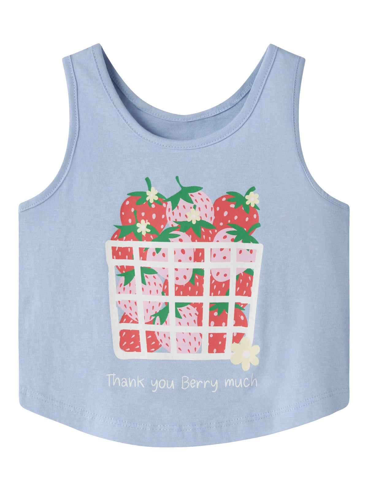 Chambray Blue Strawberry Basket Top fra Name it - 13241642