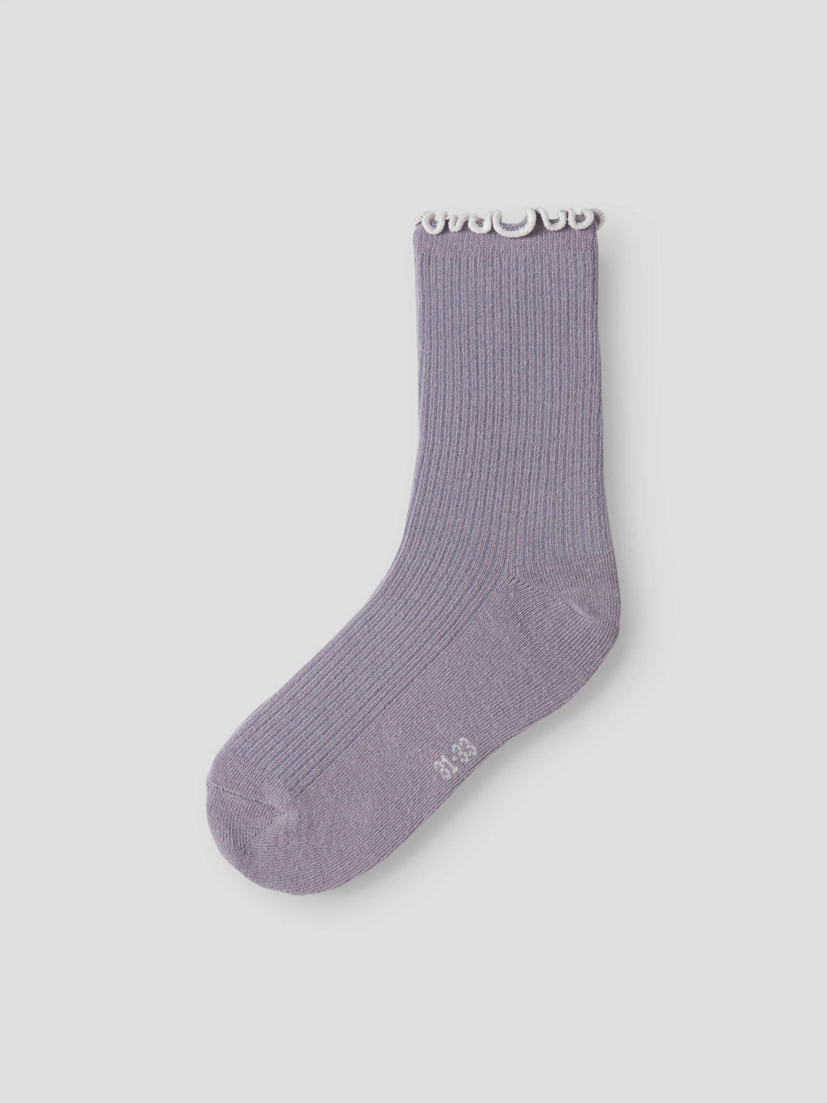 Lavender Gray Lettuce Edge Strømper fra Name it - 13243650