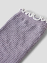Lavender Gray Lettuce Edge Strømper fra Name it - 13243650