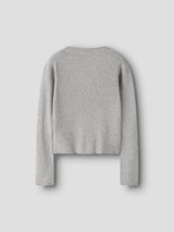 Light Grey Melange Knitted Cardigan fra Name it - 13245597