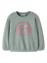 Green Milieu Glitter Rainbow Sweatshirt fra Name it - 13246314