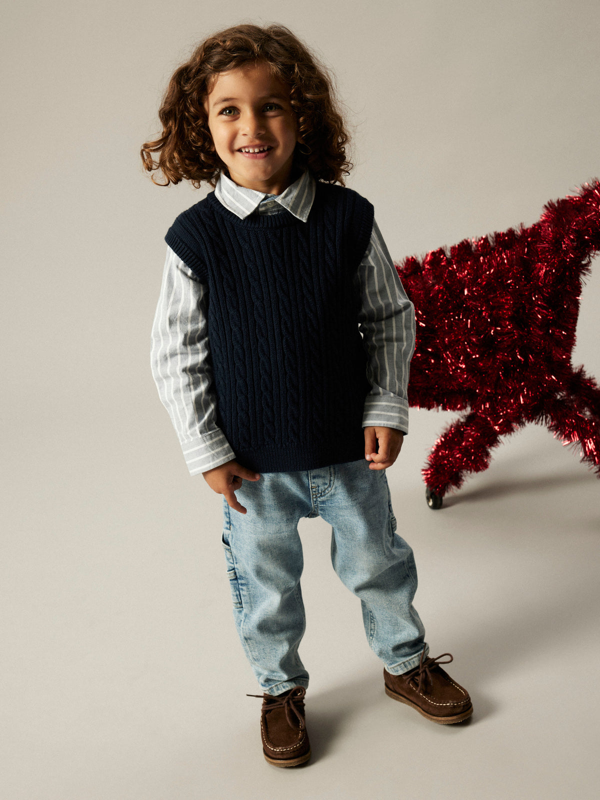 Navy Blazer Strikvest fra Name it - 13249007