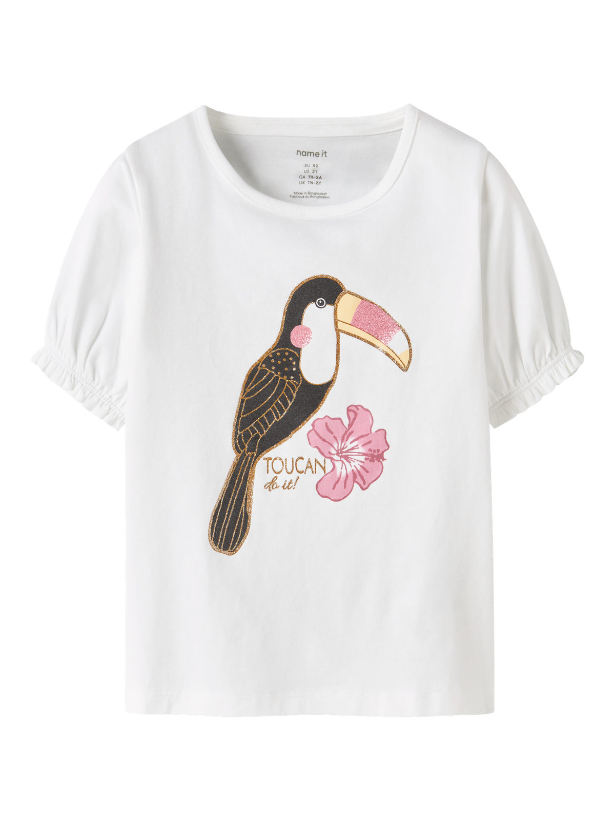 Bright White Toucan Bluse fra Name it - 13255936