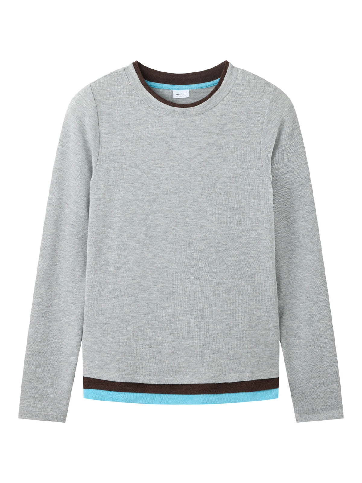 Grey Melange Top fra Name it - 13264699