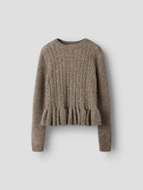Taupe Gray Striktrøje fra Name it - 13264701