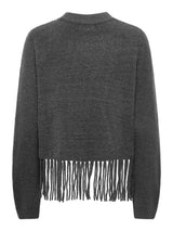 Dark Grey Melange Striktrøje fra JDY - 15374485