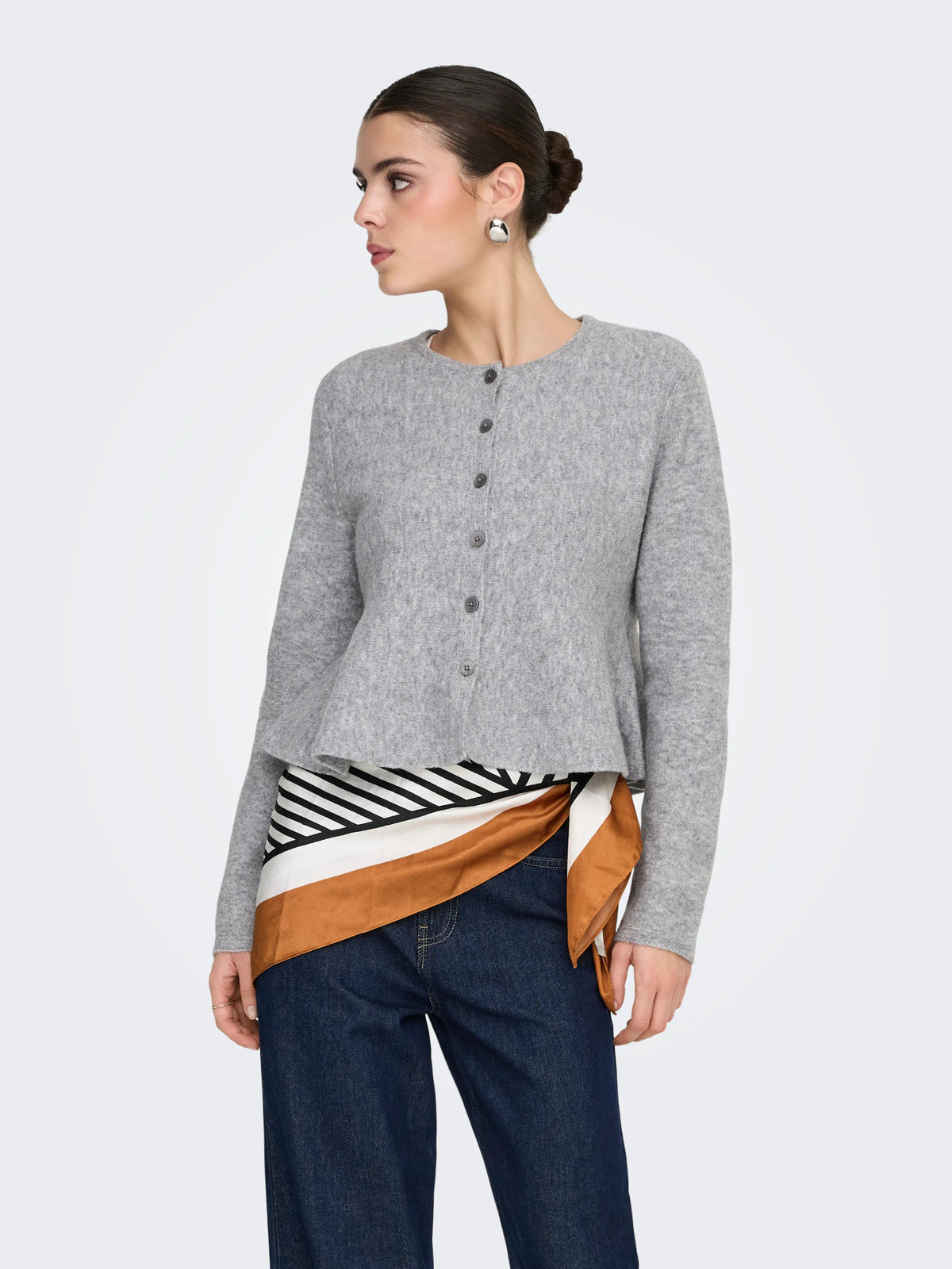 Grå Cardigan,Striktrøje - JDY - 15377817
