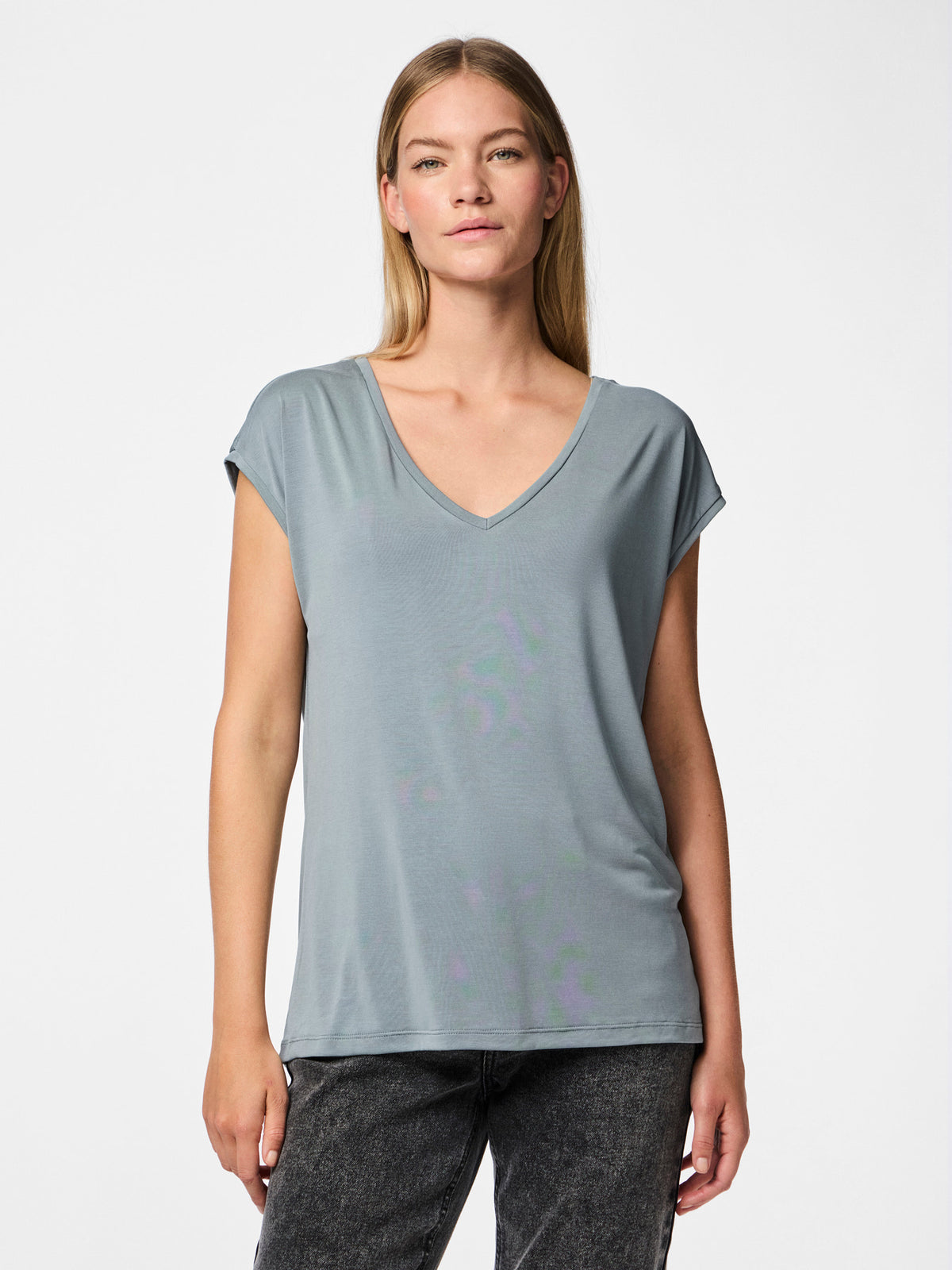 Gråblå trooper Top fra PIECES - 17095260