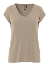 Brun silver minkTop fra PIECES - 17095260