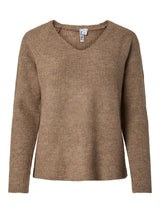Brun Striktrøje fra PIECES - 17114251