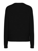 PIECES Black Striktrøje - 17126277