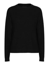 PIECES Black Striktrøje - 17126277