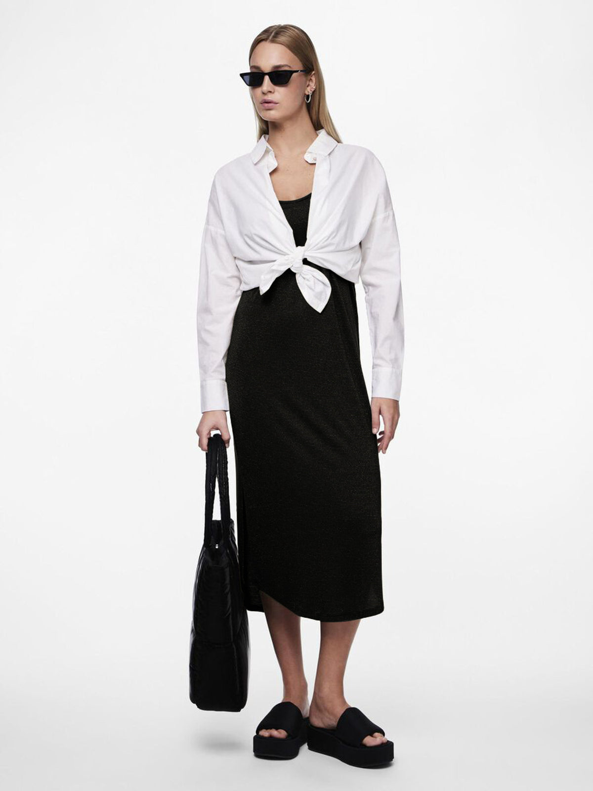 PIECES Black BLACK LUREX Kjole - 17146346