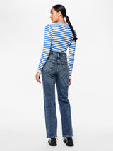 PIECES Medium Blue Denim Bukser - 17147293