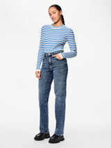 PIECES Medium Blue Denim Bukser - 17147293