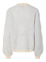 PIECES Whitecap Gray BABY LAVENDER Striktrøje - 17147906