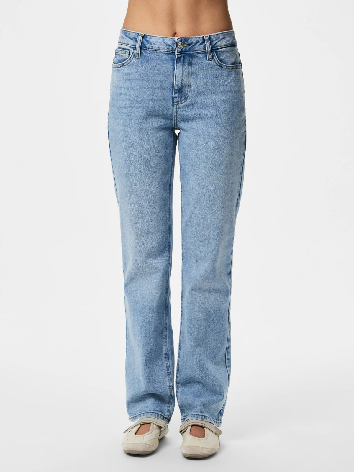 Light Blue Denim Bukser fra PIECES - 17149276