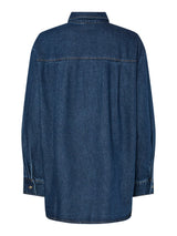 Blå - dark Blue Denim - Pieces - Denimskjorte - 17150991