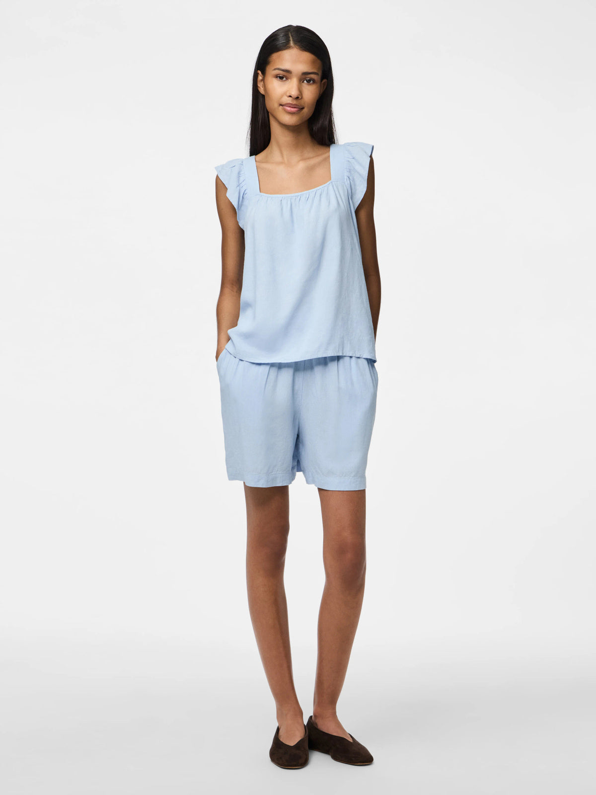 Blå Shorts fra PIECES - 17152062