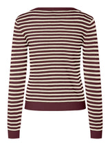 Rød Striktrøje fra PIECES - 17154558