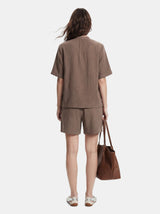 Coffee Quartz Bluse fra PIECES - 17156472