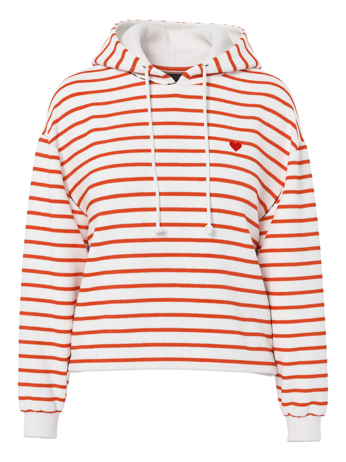 Hvid / Rød strib Sweatshirt fra PIECES - 17157466