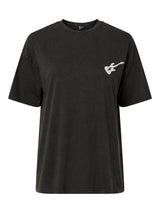 PIECES Black Rock & roll on back - Guitar on front - Silver Bluse - 17158111