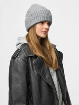 PIECES Medium Grey Melange MELANGE Hat - 17158217