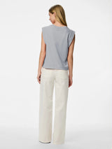 PIECES light gray melange t-shirt