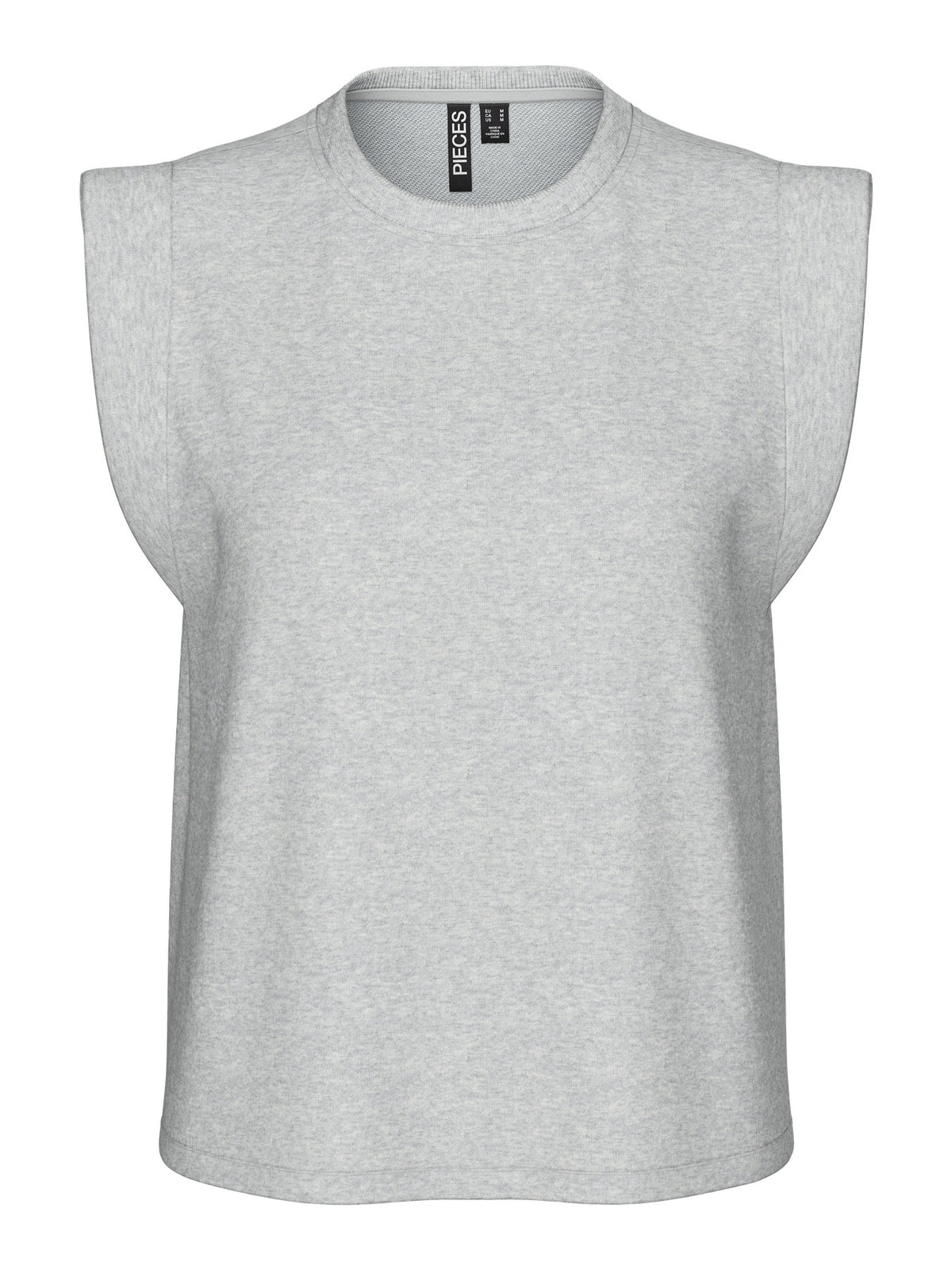 PIECES light gray melange t-shirt