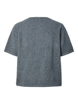 PIECES Dark Grey Melange Striktrøje - 17158717
