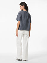 PIECES Dark Grey Melange Striktrøje - 17158717