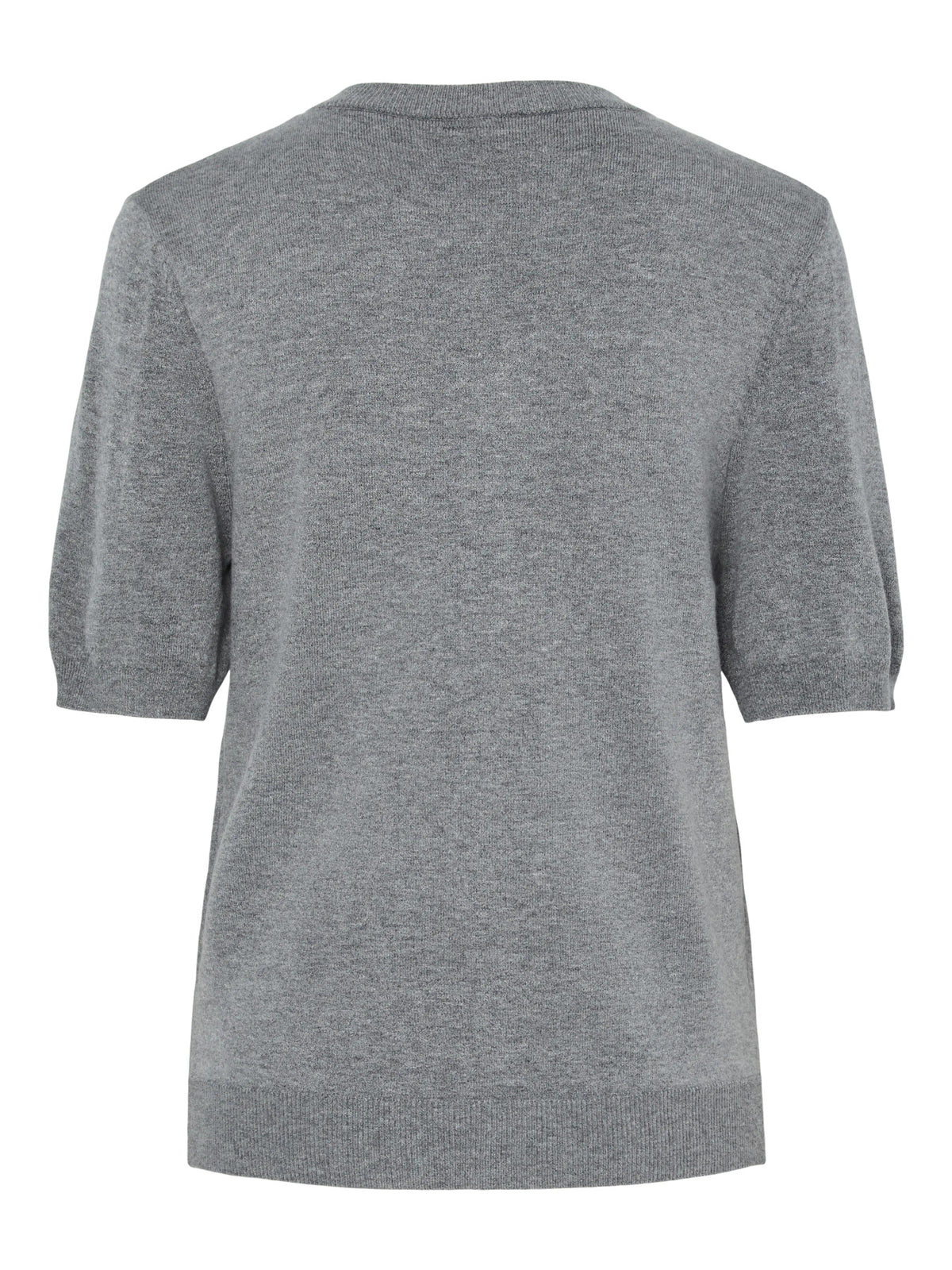Medium Grey Melange Striktrøje fra PIECES - 17162045