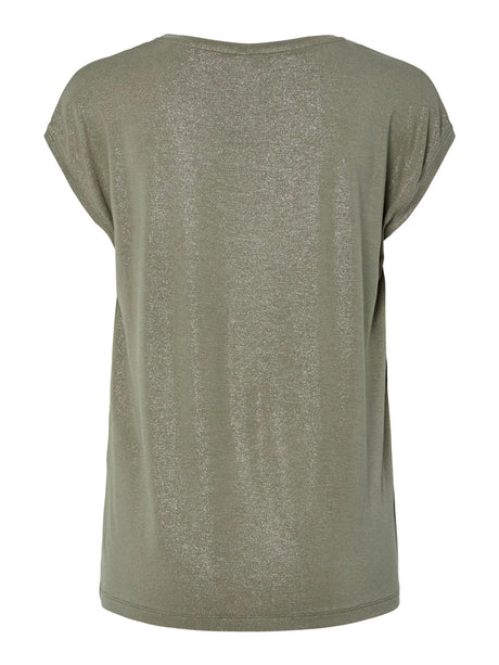 Deep Lichen Green GLITTER SILVER Bluse fra PIECES - 17162299