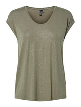 Deep Lichen Green GLITTER SILVER Bluse fra PIECES - 17162299