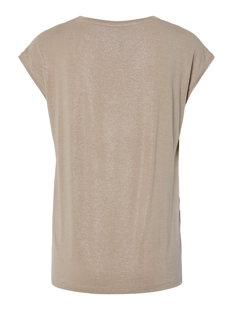 Greige GLITTER SILVER Bluse fra PIECES - 17162299